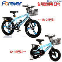 20인치자전거 MTB 입문용 자전거 출퇴근 펫바이크 추천 가벼운 튼튼한, 16인치 일체형바퀴 단속, 블루