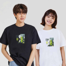 오너클랜 환경오염STOP 디지털프린팅 인쇄티셔츠 반팔티 오버핏