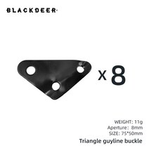 BLACKDEER 8pcs 캠핑 텐트 못 알루미늄 합금 텐트 네일 하이킹 후크 네일 텐트 스테이크 가이 라인 윈드 로프 버클 액세서리, 삼각형 구멍