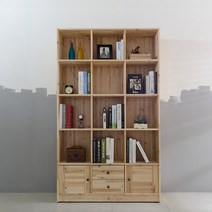 [1만원 즉시할인]장인가구 네오 1200 수납형 높은 원목책장, 내츄럴