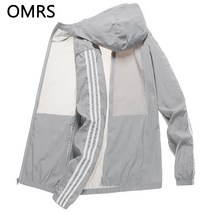 OMRS 자외선차단남슬림코트여름쿨맥스자외선차단야상점퍼남, 회색