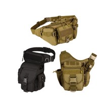 밀리터리 전술 힙쌕 크로스백 군용 군인 가방 힙색, 블랙