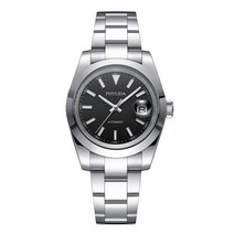 고급시계 오토매틱 nh35 PHYLIDA 39mm Three-Hand with Date 블랙 다이얼 남성용 시계 100M WR Miyota 기계