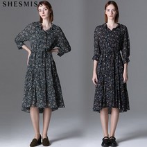 쉬즈미스 프린트 레이어 셔링 원피스 택가격 328000원