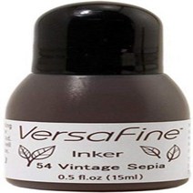 Tsukineko 1/2 Fluid Ounce VersaFine Pigment Inker Vintage Sepia, 1