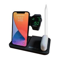 머레이 4in1 무선충전 거치대 (W30) (블랙)무선충전 충전기 스마트폰 핸드폰 충전패드, W30, 블랙