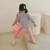 스엔스텔라 미니 단가라티 봄 키즈 라운드 줄무늬티