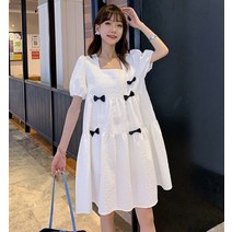 디핏허그 큐티 블링 리본 2color 임부 원피스