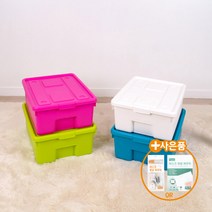 [리빙앤트리]이좋은 파스텔 리빙박스 32L 1+1, 32L-화이트, 32L-핑크