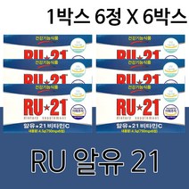 알유 비타민C 음저 전 후 숙취 해소 RU 21 알약 캡슐 술먹기 전 후 회식 새해 연말 연초 건강기능식품, 6정 x 6박스