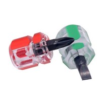 공구세트 가정용 업소용 미니 소형 휴대용 무 헤드 스크류 드라이버 세트 투명 손잡이 수리 수공구 정밀, 03 green or red