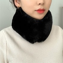 쁘띠 페이크 밍크 퍼 토끼털 목도리 넥워머