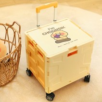[카카오프렌즈 춘식이 접이식 카트 ]장바구니 폴딩카트 장바구니캐리어 손수레 핸드카트 캠핑카트 쇼핑카트 시장바구니캐리어 접이식손수레 접이식쇼핑카트 접이식핸드카트 장바구니
