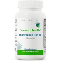 이지몰 Seeking Health 종합비타민 One MF 성인용 1일 보충제 1정 생체이용률이 없는 메틸 무함유 B12 및 폴린산 비타민 A PQQ MTHFR 지원 베지 캡슐 (, 기본