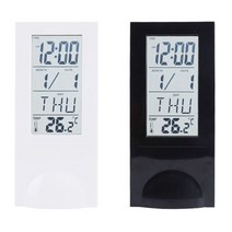 일음쇼핑^*mDYNN 투명 LCD 캘린더 온도 시계 심플 책상 디지털탁상 인테리어 장식용 탁상 테이블일medi*^, ab^*선택있슴화이트