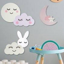 베이비빈즈 아이방인테리어 꼬마캐릭터 벽장식5종 인테리어소품, 05.코코넨네토끼