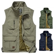 국내배송 남자 겨울 발열조끼 안감 융털 낚시조끼 겨울 등산 보온조끼 아웃도어 레저용, XL(105), 베이지(국내배송)