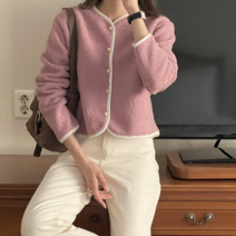 (털기모안감) 하트 양털 뽀글이 가디건 3col