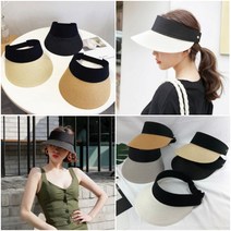 서후네 심플 블랙머리띠 헨린 밀집 썬캡 여름 자외선 차단 모자