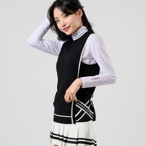 여성 골프웨어 사선 포인트 니트 조끼 여름 베스트