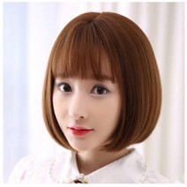 숏컷가발 커트가발 여자숏컷가발 단발머리가발 단발통가발 짧은머리가발 숏컷반가발 통가발 숏컷통가발, 블랙