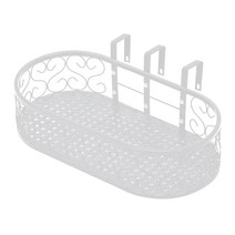 모칸도 베란다 화분걸이대 라운드형(50x20cm고층용) 고리 3개형, 02.화분걸이대(라운드형)50x20화이트