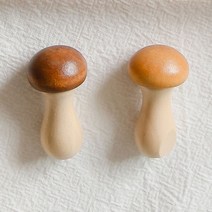 귀여원 원목 버섯 수저받침대 2P 세트 젓가락 받침 거치대 원목걸이 수저받침, 2개세트
