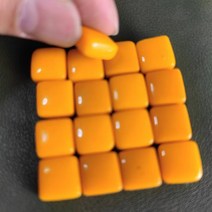 100 개 (약. 200g/7.05oz) 사각 옥 모자이크 타일 1.1x1.1x0.4cm/0.43x0.43x0.15 인치 DIY 공예 재료, 01 200g-7.05oz, 11 Orange