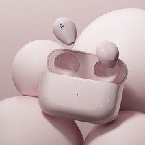 무선헨드셋TWS 미니 블루투스 이어폰 무선 헤드폰 보이지 않는 인이어 스포츠 방수 버드 터치 스테레오, 03 pink color