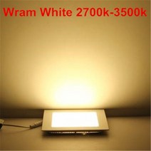 파워딜 Ac/dc 12 v/24 v 울트라 얇은 디자인 3 w 6 9w12w 15 25 led 천장 recessed 그리드 downlight 광장, 02 Warm White_03 12V 6W