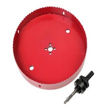범용 구멍 톱 205-250mm M42 바이메탈 톱 강철 철 나무 플라스틱 오프너 언더 리머 파이프 라인 천공기 판, 01 빨간_01 라운드_04 220mm