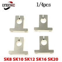 1/4PCS SK8 선형 베어링 레일 샤프트 지원 SK10 SK12 SK16 SK20 축 XYZ 테이블 CNC 라우터 3D 프린터 부품, 02 1pc_01 SK8