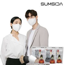 [숨시다] 품질 좋은 KF94 2D 새부리형 임금님마스크 대형 (화이트/블랙/베이지) 50매입, 베이지