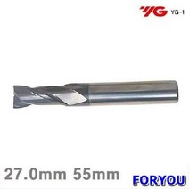 Foryou17356 와이지원 코팅엔드밀 27mm 55mm 1개 절삭 초경 공작 엔드밀