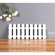 작은 울타리 화단 텃밭경계 플라스틱 휀스 꽃밭울타리, 화이트 원형 섹션 50x20