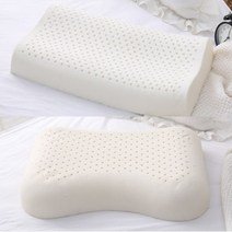 라텍스베게 컨투어 하트 굴곡 땅콩 베개 대형 태국라텍스 천연라텍스 무중력 경추 0-8324ea, 02)땅콩베개