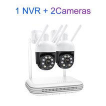 베이비모니터 스마트홈 펫 강아지 카메라 CCTV Techage-무선 감시 시스템 사람 감지 8CH 4MP PTZ 와이파이 IP 기록 비디오 보안 키트 NVR 양방향 오디오, [02] 1T, [01] 8CH NVR 2 Camera