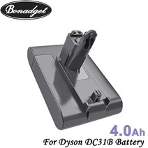 무선청소기 배터리 다이슨 호환배터리 bonadget 교체 22.2v 4000mah 리튬 이온 dc31 type b dc31, 1팩 4000mah