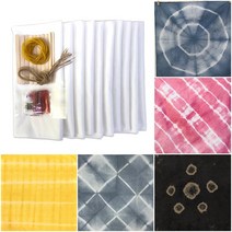 손수건 10인용 Full 세트 / 천연염색 체험용 키트 / 만들기 재료 / 아사면 50x50cm, 04.치자(그린)