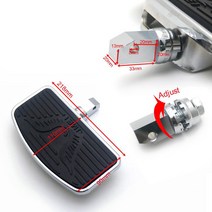 바이크 오토바이 풋 페그 페달 발판 혼다 호환 VTX1300 SHADOW VT750 0412 스즈키 VL400, 한개옵션0