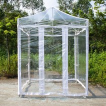 투명 텐트 다육 식물 보온 겨울 비닐 하우스 천막 난방 가드닝 동파방지 야외 노점 행사, 2×2M 프레임(랩포함) 화이트 투명 모델개