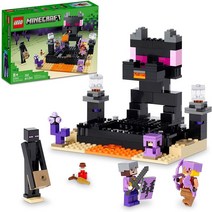 LEGO 마인크래프트 더 엔드 아레나 21242 플레이어 대 플레이어 전투 놀이 세트 용암 엔더 드래곤 및 엔, 한개옵션0