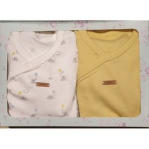[M밍크뮤D] 23SS (출산2종)(YE)뱀부배내바디수트2종SET 3317004004 출산준비물 신생아선물 배내수트 배내저