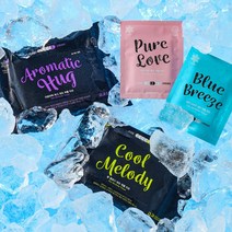 디레시피 향기로 닦는 쿨티슈 땀 억제 티슈 데오 퍼퓸 티슈 4팩 (인박스타입 20매x4), 퓨어 러브 2팩 + 블루 브리즈 2팩