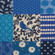 코카 일본 수입 에치노 스탠다드 스토리 시리즈 린넨 캔버스 프린트원단 모음 퀼트원단 소잉 - 1/4YD, 200A(블루)(새)