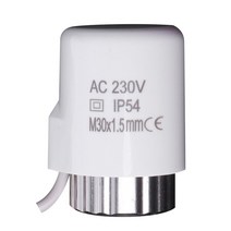 엑츄에이터 액추에이터 리니어 모터 230v nonc 온도 조절기 매니폴드 바닥 난방 열, 녹색 폐쇄