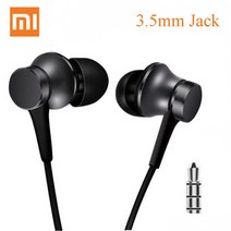 헤드셋 게이밍 무선 컴퓨터 헤드셋 Xiaomi 오리지널 피스톤 3 이어폰베이스 유선 3.5MM 인이어 스포츠 헤드폰 마이크 포함 샤오미 화웨이 Samsung Huawei, 01 Black