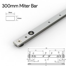티트랙 T트랙 슬라이더 프로파일 목공 게이지gktools type 30 알루미늄 179, 300mm 마이 터 바