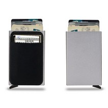 rfid nfc 복사기 태그 리더기 스티커 도어락 휴대용 카드 알루미늄 카드 홀더 RFID 신용 자동 팝업 은행, 05 Grey