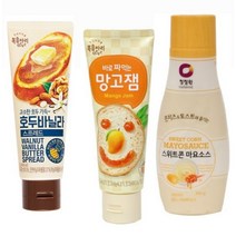 호두바닐라스프레드 +망고잼 (빵 위에 요거트 토핑/손쉽게 짜먹는) +스위트콘 마요소스(콘치즈&토스트와 어울리는), 상세설명